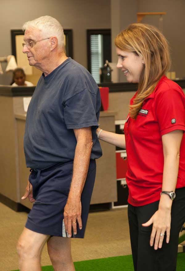 therapist with male patient